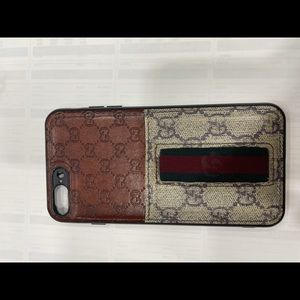 Authentic iPhone 7 Gucci case with card pocket